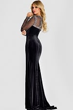 back of embellished long sleeve mob dress with long sleeves 44291