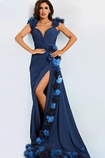 navy a line dress 44327