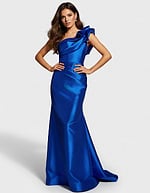 one shoulder royal dress 44345