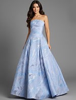 Strapless metallic brocade ball gown 44369