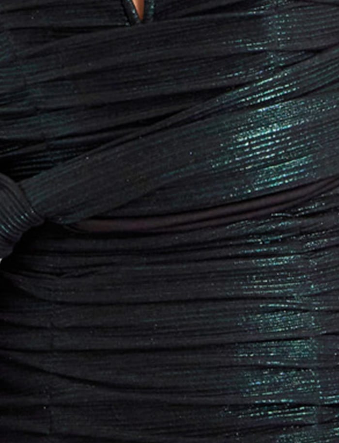 dark green metallic fabric for style 44414