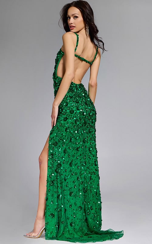 Model wearing Jovani dress 44440-1.