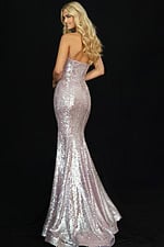 back of silver sequin dress 44467