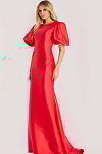 short sleeves sheath red mob dress 44522