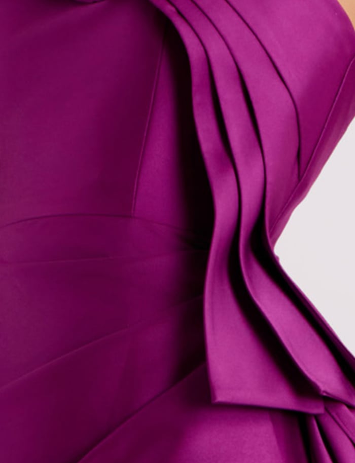 pleated purple fabric for style 44526
