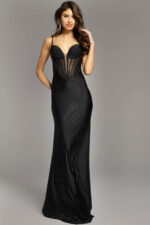 Embellished Formal Dress with Sheer Corset 44538 | Jovani
