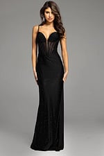 corset bodice black fitted dress 44538