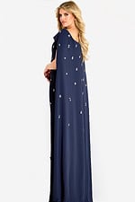 embellished fitted dress with back cape 44575