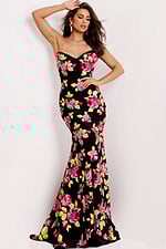 Model wearing Jovani dress 44617.