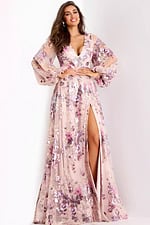 Model wearing Jovani dress 44655.