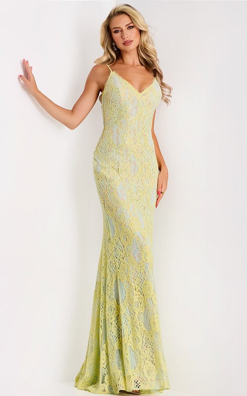 Model wearing Jovani dress 44668.