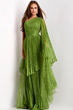 Model wearing Jovani dress 44687.