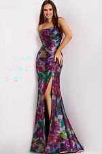Model wearing Jovani dress 44714.