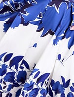 white and blue print fabric for style 44722