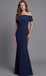 off the shoulder fitted dress 44729