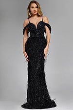 Model wearing Jovani dress 44848.