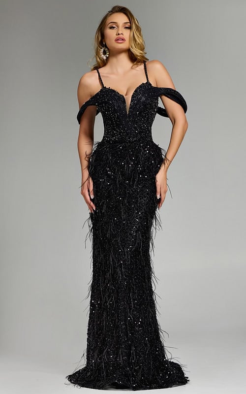 Model wearing Jovani dress 44848.