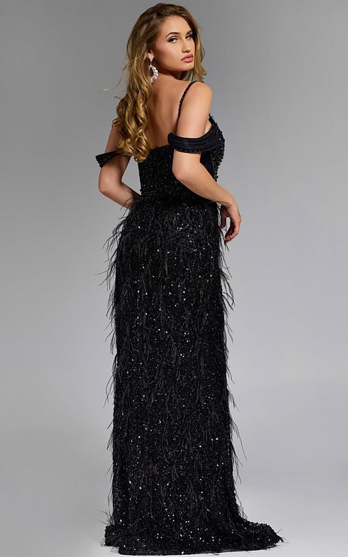 Model wearing Jovani dress 44848.