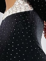 Embellished Long Sleeve Gown with Open Back 44858 - Image 5