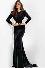 Model wearing Jovani dress 44858.