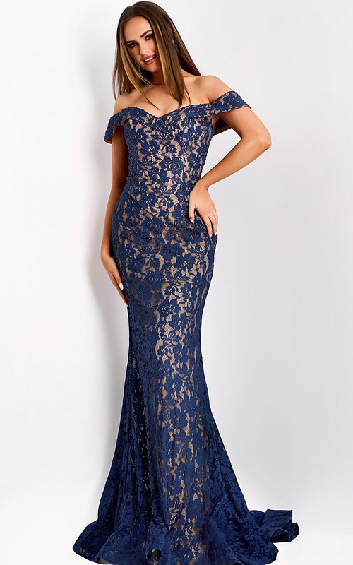 Model wearing Jovani dress 44862.