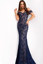 Model wearing Jovani dress 44862.