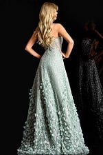 Elegant A-line dress with shimmering beaded design