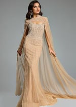 Model wearing Jovani dress 45077.