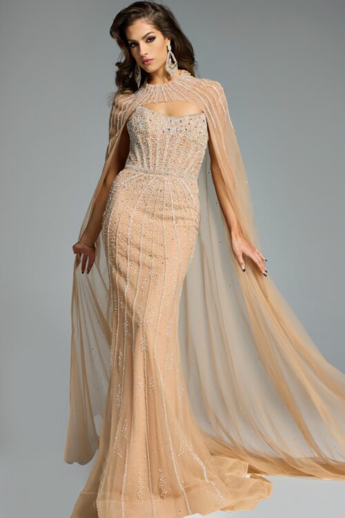 Jovani D5500 - Jeweled Sweetheart Neck Evening Gown