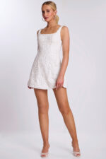 white lace short dress 45136