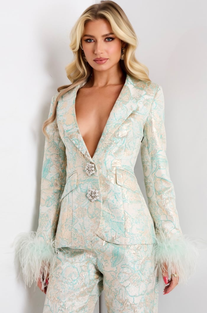 Model wearing Jovani dress 45178.