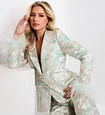 Model wearing Jovani dress 45178.