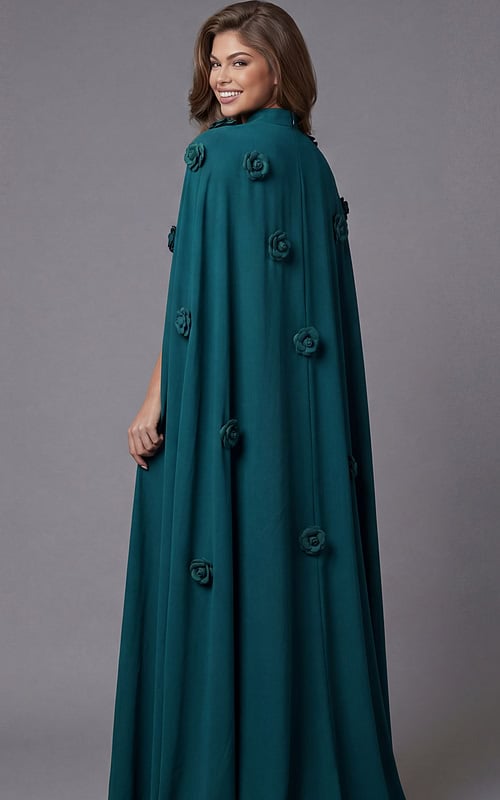 green cape dress 45216