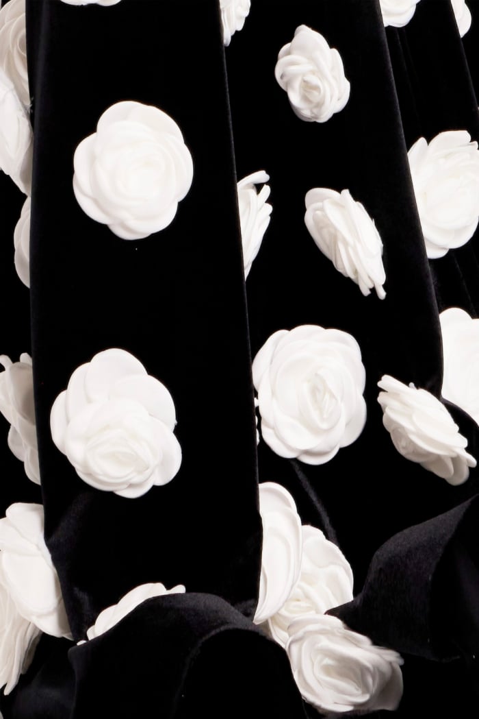black and white floral fabric for 45238
