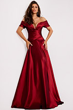 burgundy a line dress 45276