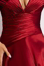 burgundy ruched bodice 45276