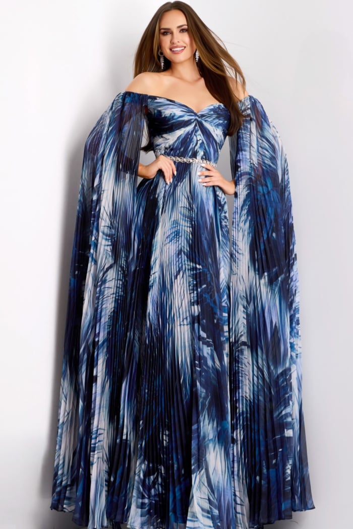 Model wearing Jovani dress 45277.