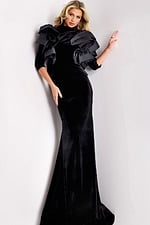 Model wearing Jovani dress 45322.