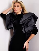 Model wearing Jovani dress 45322.