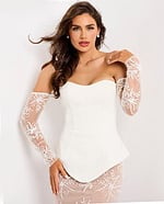 Corset Gown with Sheer Beaded Skirt 45326 - Image 6