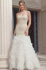 mermaid beaded dress with ruffled skirt 45339