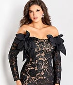 off the shoulder lace long sleeve dress 45345