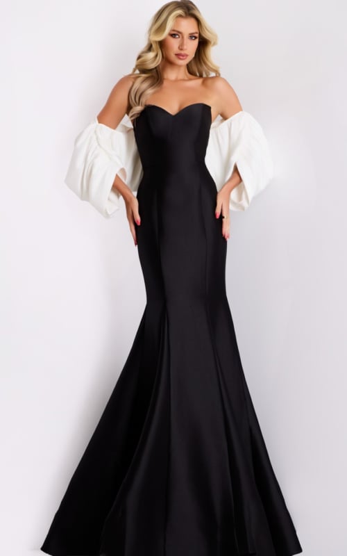 Model wearing Jovani dress 45358.