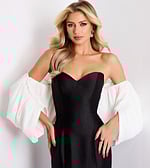 Model wearing Jovani dress 45358.