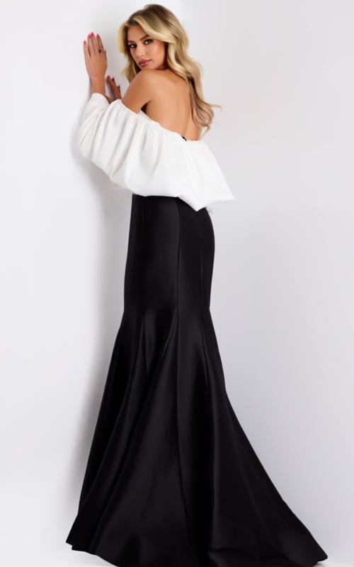 Model wearing Jovani dress 45358.