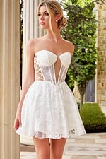 strapless fit and flare dress 45371