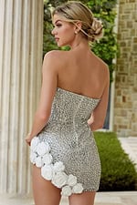 embellished strapless dress 45404