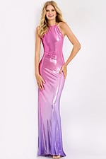 pink halter neckline dress 45446