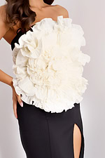 black and white ruffled dress 45450