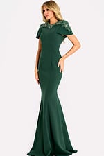 green short sleeves mermaid dress 45477